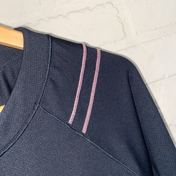 Athleta ignite shirt Palermo pink and black stretch with mesh xl cropped NEW - Picture 6 of 10